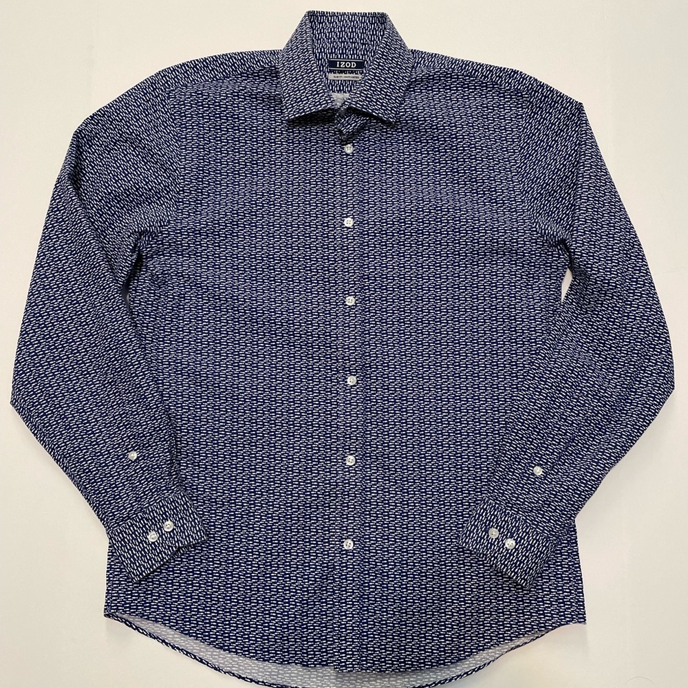 Izod Button Up Slim Fit Dress Shirt Men's  Formal Size 15 (32/33)